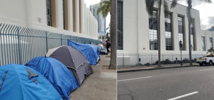 Desalojo de campamentos en el centro de la ciudad