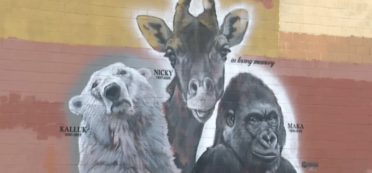 Realizan mural en homenaje a los animales fallecidos del Zoológico de San Diego