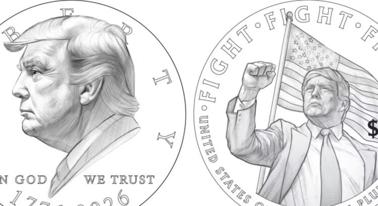 El diseño preliminar de la moneda de US$ 1 de Trump es “real”, dice el tesorero de EE.UU. El diseño preliminar de la moneda de US$ 1 de Trump es “real”, dice el tesorero de EE.UU.